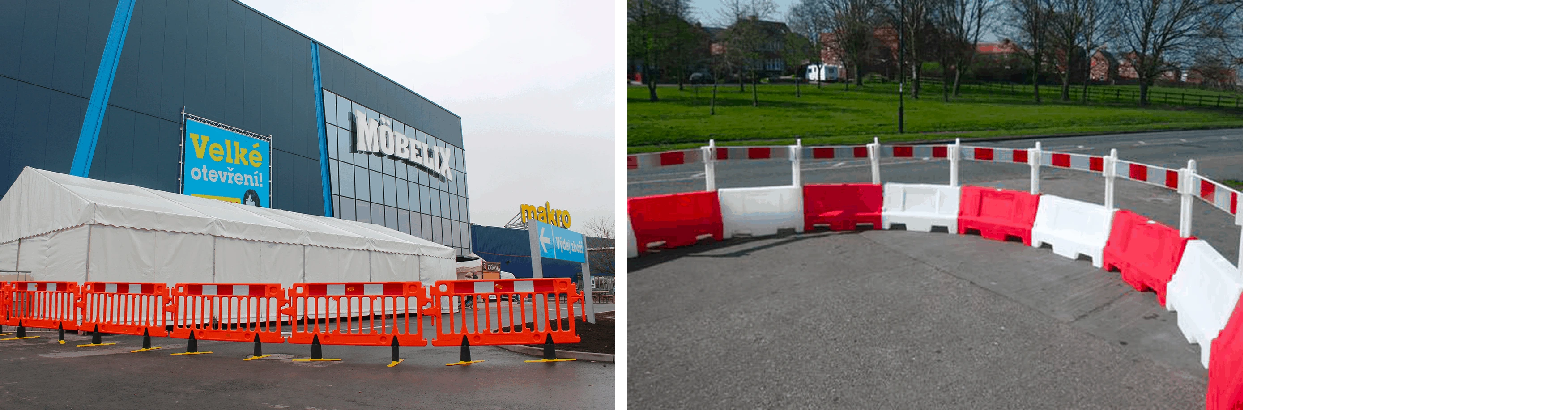Využití mobilních zábran