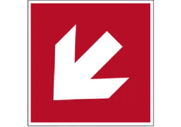 Bezpečnostní požární (luminiscenční) značení – diagonální indikátor směru