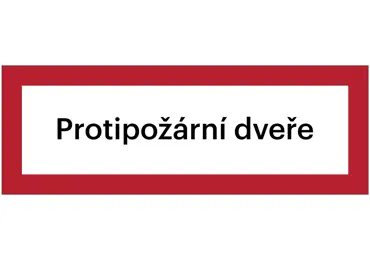 Bezpečnostní požární (luminiscenční) značení – ''Protipožární dveře''