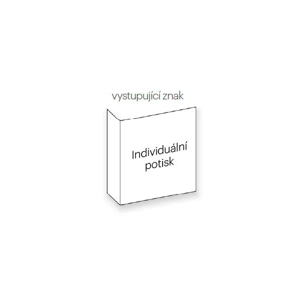 Bezpečnostní požární značení, diagonální indikátor směru – vystupující znak, 200×200 mm