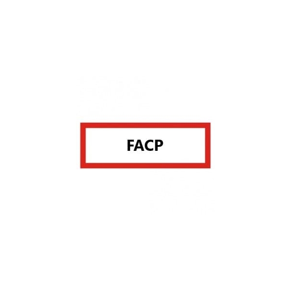 Bezpečnostní požární značení, ''FACP'' – fólie, 210×74 mm