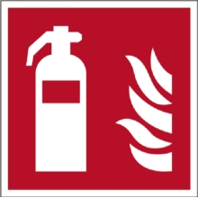 Bezpečnostní požární značení, hasicí přístroj – luminiscenční fólie, 100×100 mm