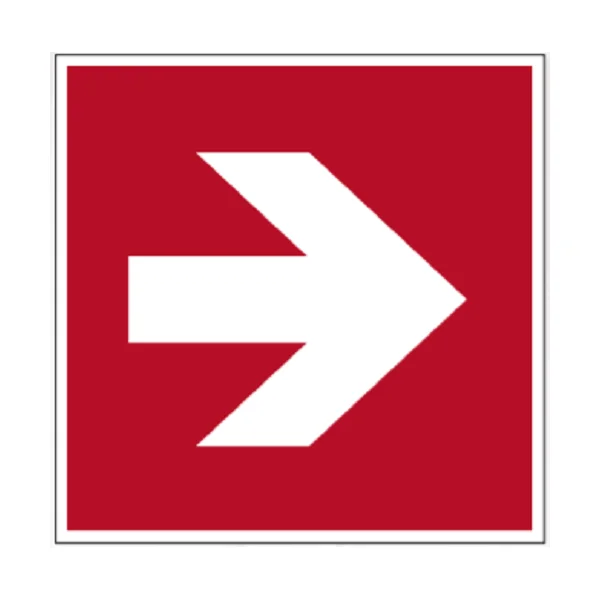 Bezpečnostní požární značení, indikátor směru – plast, 200×200 mm