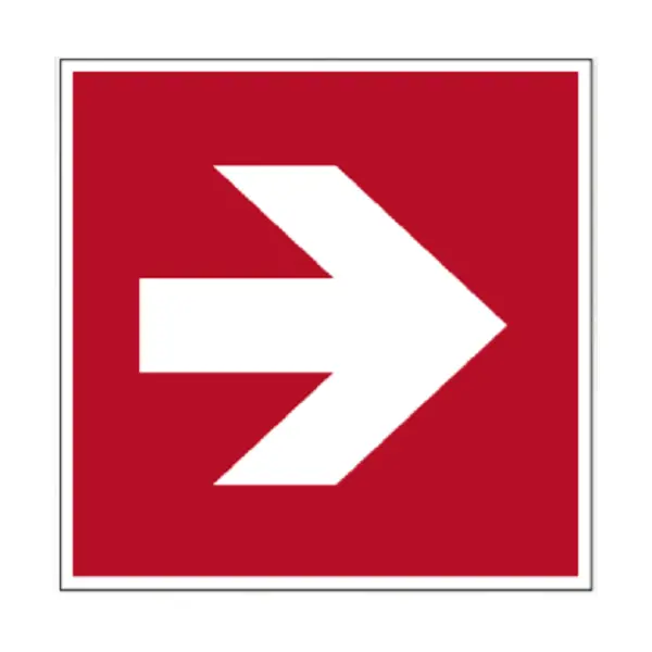 Bezpečnostní požární značení, indikátor směru – úhlový znak, 150×150 mm