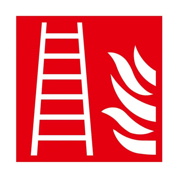 Bezpečnostní požární značení, požární žebřík – hliníkový kompozit, 200×200 mm