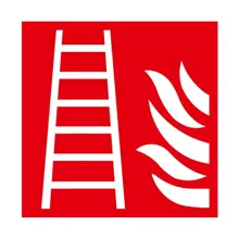 Bezpečnostní požární značení, požární žebřík – luminiscenční fólie, 150×150 mm