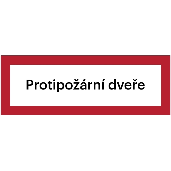 Bezpečnostní požární značení, ''Protipožární dveře'' – fólie, 210×74 mm