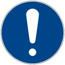 Bezpečnostní příkazové značení, Obecné příkazové značení – protiskluzové PVC, pr. 400 mm