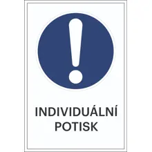 Bezpečnostní příkazové značení, Obecné příkazové značení, s možností individuálního textu – hliníkový kompozit, 500×750 mm