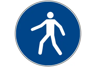 Bezpečnostní příkazové značení – Pěší zóna