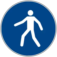 Bezpečnostní příkazové značení, Pěší zóna – protiskluzové PVC, pr. 400 mm
