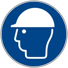 Bezpečnostní příkazové značení, použijte bezpečnostní helmu – protiskluzové PVC, pr. 400 mm