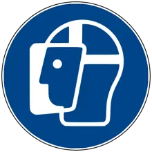 Bezpečnostní příkazové značení, Použijte bezpečnostní masku – protiskluzové PVC, pr. 400 mm