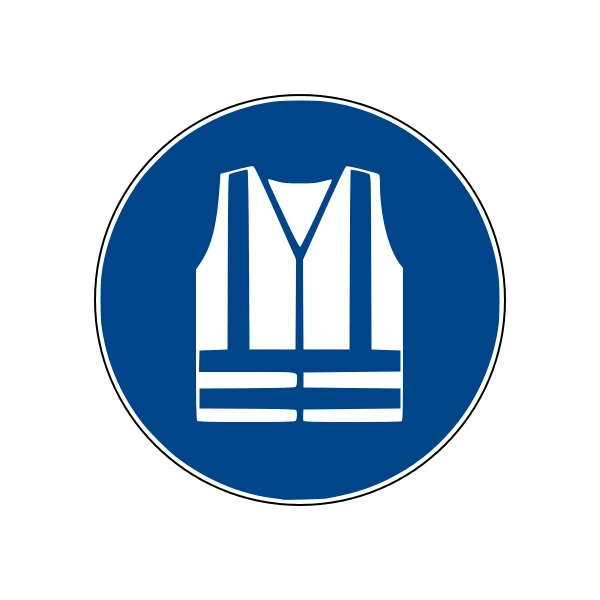 Bezpečnostní příkazové značení, Použijte oblečení s vysokou viditelností – hliníkový kompozit, pr. 400 mm