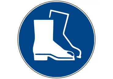 Bezpečnostní příkazové značení – Použijte ochrannou obuv