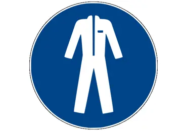 Bezpečnostní příkazové značení – Použijte ochranný oděv