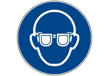 Bezpečnostní příkazové značení– Použijte ochranu očí