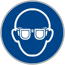 Bezpečnostní příkazové značení, použijte ochranu očí – protiskluzové PVC, pr. 400 mm