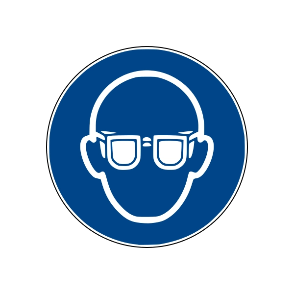 Bezpečnostní příkazové značení, použijte ochranu očí – protiskluzové PVC, pr. 600 mm