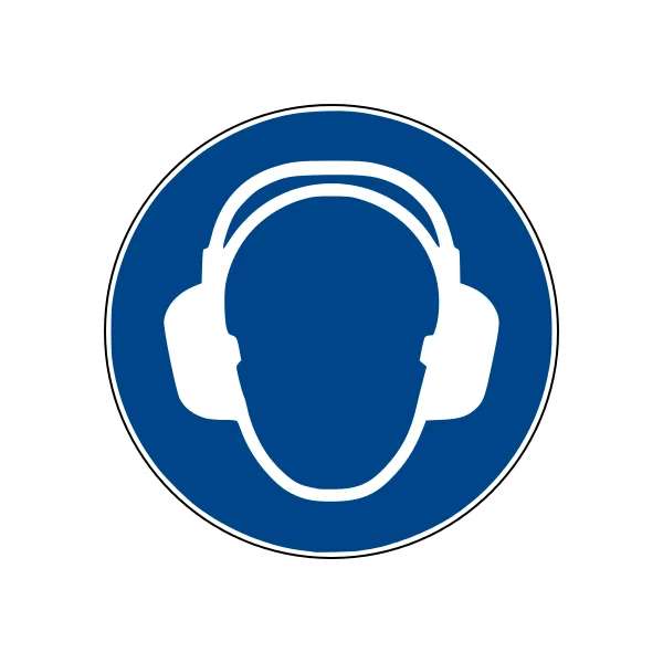 Bezpečnostní příkazové značení, použijte ochranu uší – plast, pr. 400 mm