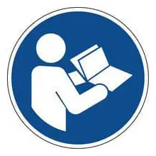 Bezpečnostní příkazové značení, Přečtěte si návod – protiskluzové PVC, pr. 400 mm
