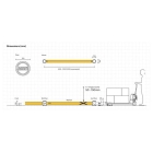 Bezpečnostní zábrana ASAFE, mFlex Single micro Barrier GroundLevel – 1,3 m