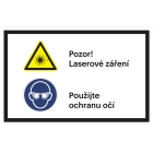 Bezpečnostní značení, text dle potřeby – fólie, žluto-černá, 300×200 mm