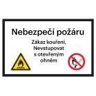 Bezpečnostní značení, text dle potřeby – fólie, žluto-černá, 300×200 mm