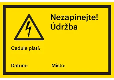 Bezpečnostní značení – Údržbářské práce s piktogramem