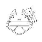 Chránič regálových stojin iFlex RackGuard,  malý bez gumové zarážky – žlutá, v. 600 mm