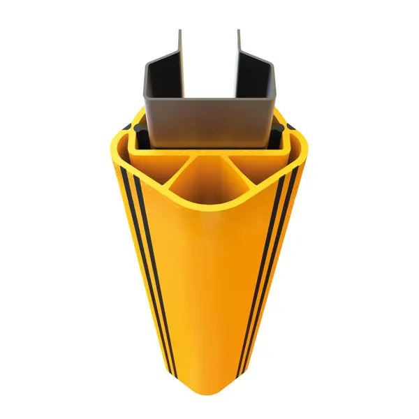 Chránič regálových stojin iFlex RackGuard, malý s gumovou zarážkou – žlutá, v. 400 mm