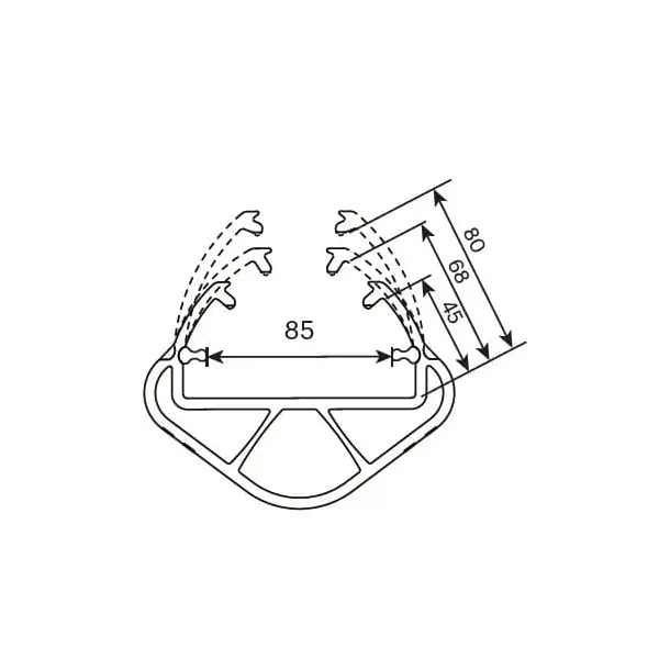Chránič regálových stojin iFlex RackGuard, malý s gumovou zarážkou – žlutá, v. 400 mm