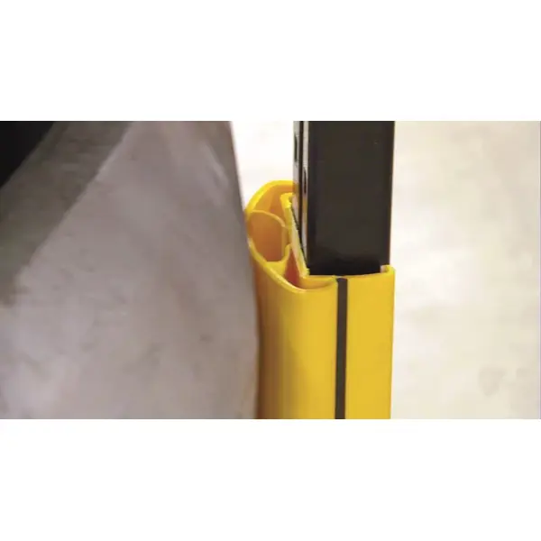 Chránič regálových stojin iFlex RackGuard,  malý s gumovou zarážkou – žlutá, v. 600 mm