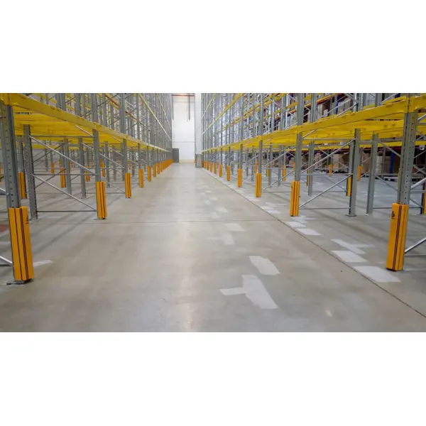 Chránič regálových stojin iFlex RackGuard,  malý s gumovou zarážkou – žlutá, v. 600 mm