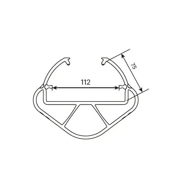 Chránič regálových stojin iFlex RackGuard, největší s gumovou zarážkou – žlutá, v. 600 mm