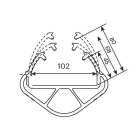 Chránič regálových stojin iFlex RackGuard, střední bez gumové zarážky – žlutá, v. 600 mm