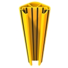 Chránič regálových stojin iFlex RackGuard, střední s gumovou zarážkou – žlutá, v. 400 mm