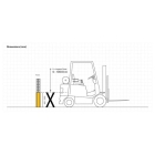 Chránič regálových stojin iFlex RackGuard, střední s gumovou zarážkou – žlutá, v. 400 mm