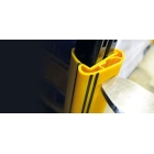 Chránič regálových stojin iFlex RackGuard, střední s gumovou zarážkou – žlutá, v. 400 mm