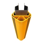 Chránič regálových stojin iFlex RackGuard, velký bez gumové zarážky – žlutá, v. 400 mm