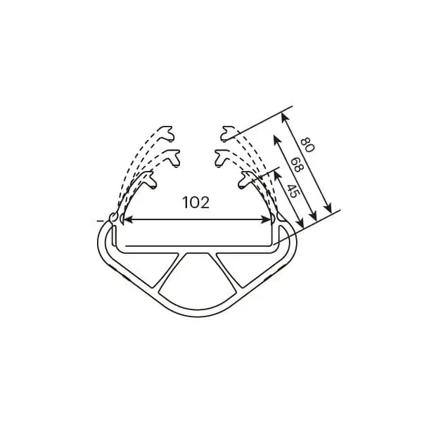 Chránič regálových stojin iFlex RackGuard, velký bez gumové zarážky – žlutá, v. 400 mm