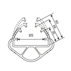 Chránič regálových stojin iFlex RackGuard, velký s gumovou zarážkou – žlutá, v. 400 mm