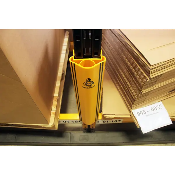 Chránič regálových stojin iFlex RackGuard, velký s gumovou zarážkou – žlutá, v. 600 mm