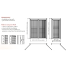 Drátěné a ocelové příčky Modul Vario o délce 10 m a více – pletivo 100×20 mm, drát pr. 2,5 mm, stojka 60×60×2350 mm, pozink, v. 2350 mm