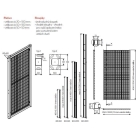 Drátěné a ocelové příčky Modul Vario o délce 10 m a více – pletivo 100×20 mm, drát pr. 2,5 mm, stojka 60×60×2350 mm, pozink, v. 2350 mm