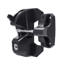 Dvoustranný zámek na klíč pro branku – černá, polymer