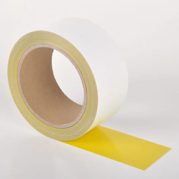 Extra tenká podlahová páska odolná proti znečištění WT-5229, odnímatelná – polyester, žlutá, 100 mm × 15 m