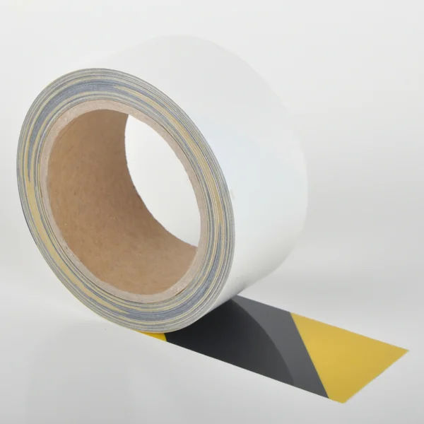 Extra tenká podlahová páska odolná proti znečištění WT-5229, permanentní – polyester, žluto-černá, 75 mm × 15 m