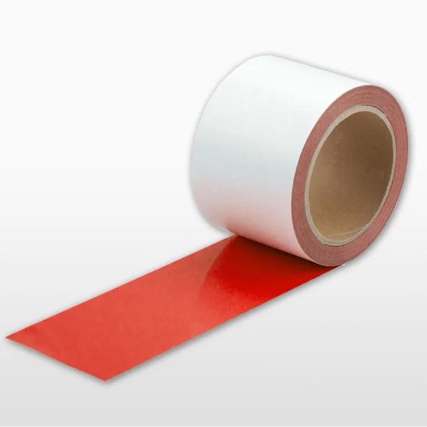 Extra tenká podlahová páska WT-5429 s protiskluzovým povrchem, permanentní – fólie, červená, 100 mm × 10 m