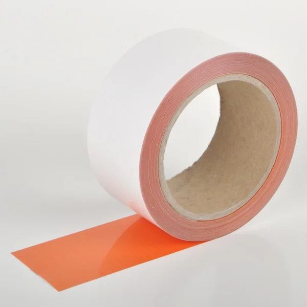 Extra tenká podlahová páska WT-5429 s protiskluzovým povrchem, permanentní – fólie, oranžová, 75 mm × 10 m